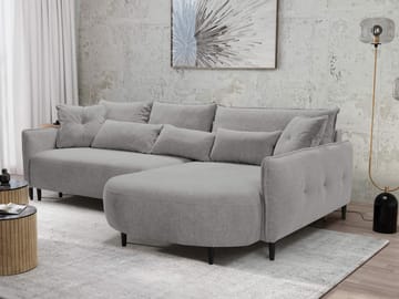 Bornalle 3-seters sovesofa med divan - grå - Møbler - Sofaer - Sovesofaer