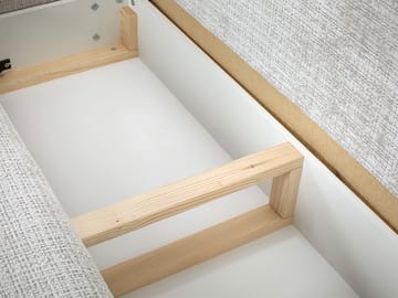 Bornalle 3-seters sovesofa med divan - grå - Møbler - Sofaer - Sovesofaer