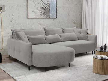 Bornalle 3-seters sovesofa med divan - grå - Møbler - Sofaer - Sovesofaer