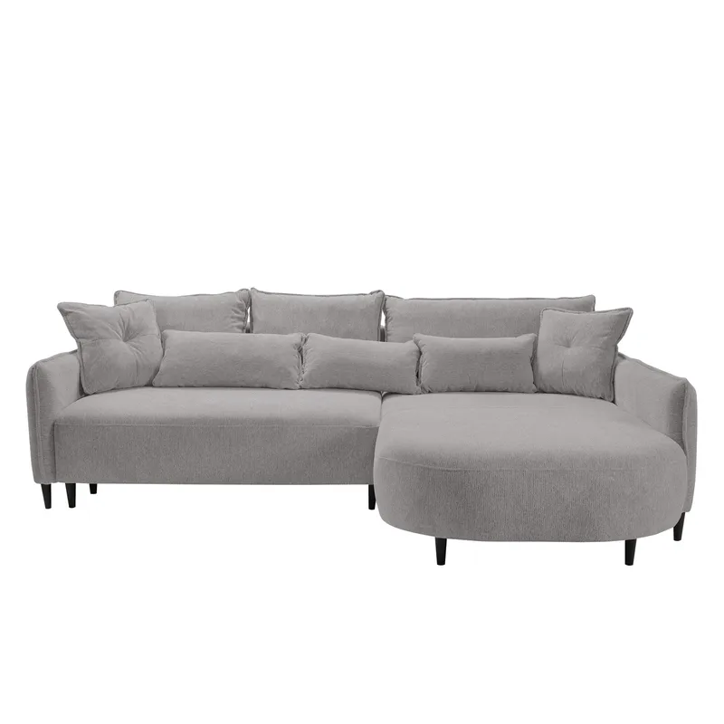 Bornalle 3-seters sovesofa med divan, grå