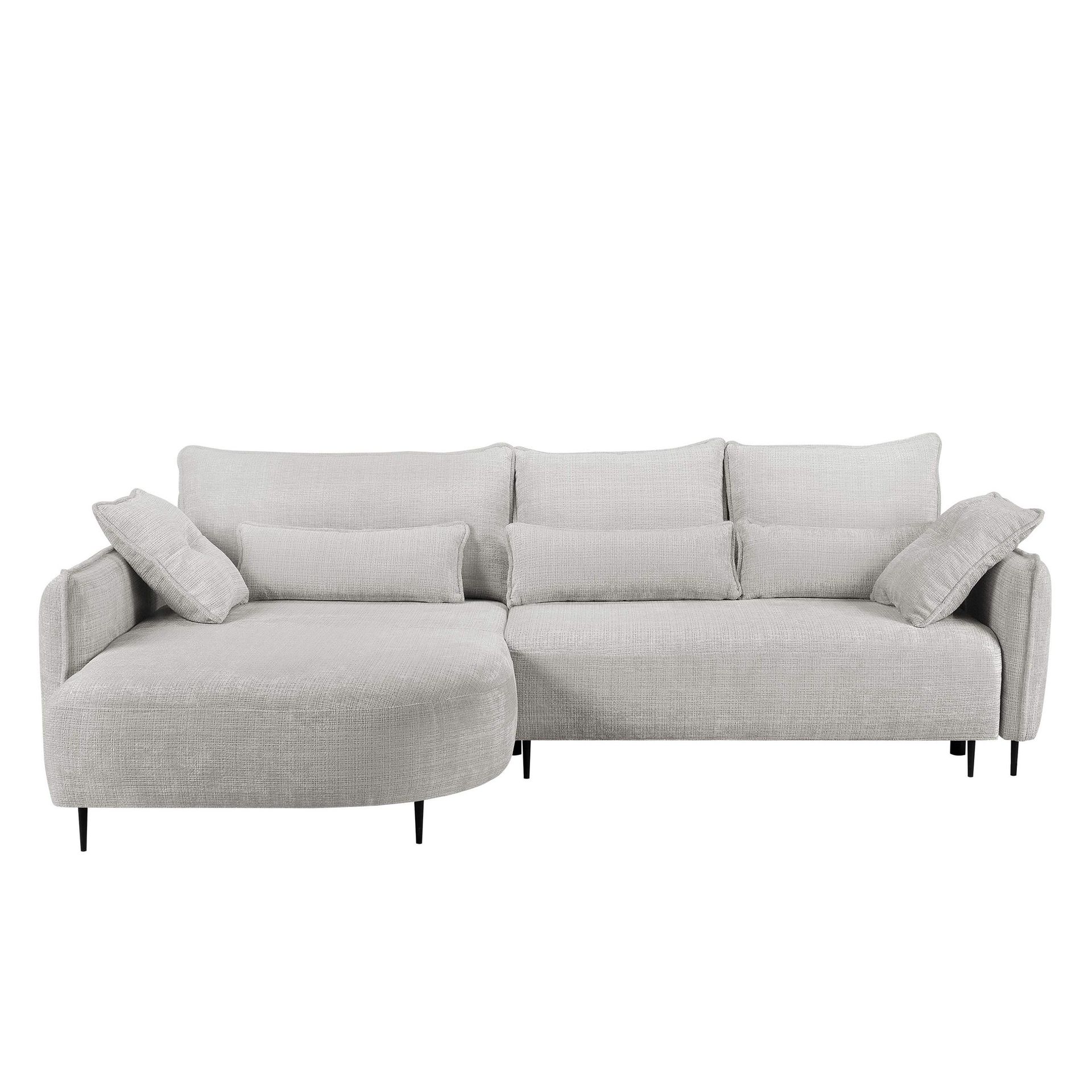 Bornalle 3-seters sovesofa med divan - Marbella 02 (lys grå)