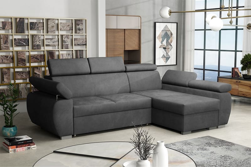 Boston Hjørnesofa Høyre - Grå - Møbler - Sofaer - Sovesofaer