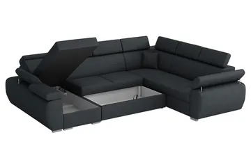 Boston Hjørnesofa Høyre - Svart - Møbler - Sofaer - Sovesofaer