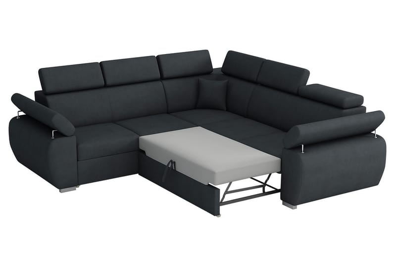 Boston Hjørnesofa - Svart - Møbler - Sofaer - Sovesofaer