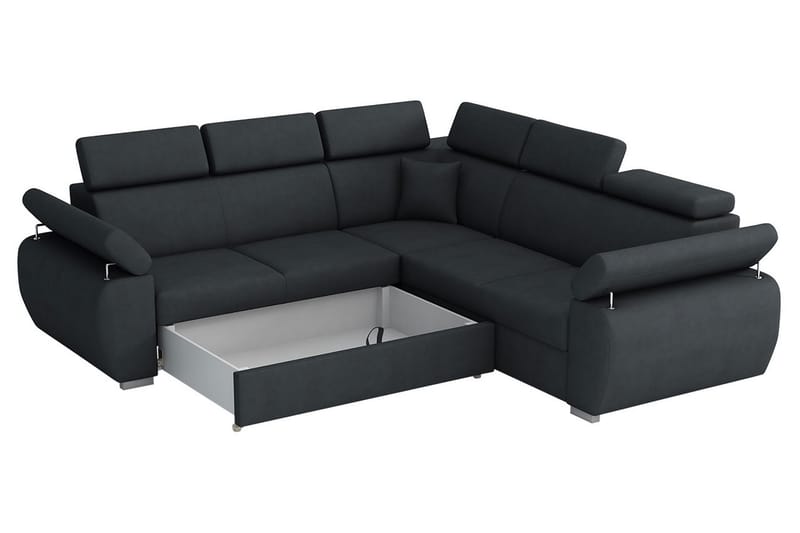 Boston Hjørnesofa - Svart - Møbler - Sofaer - Sovesofaer