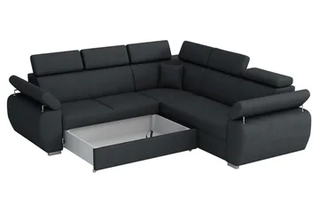 Boston Hjørnesofa - Svart - Møbler - Sofaer - Sovesofaer