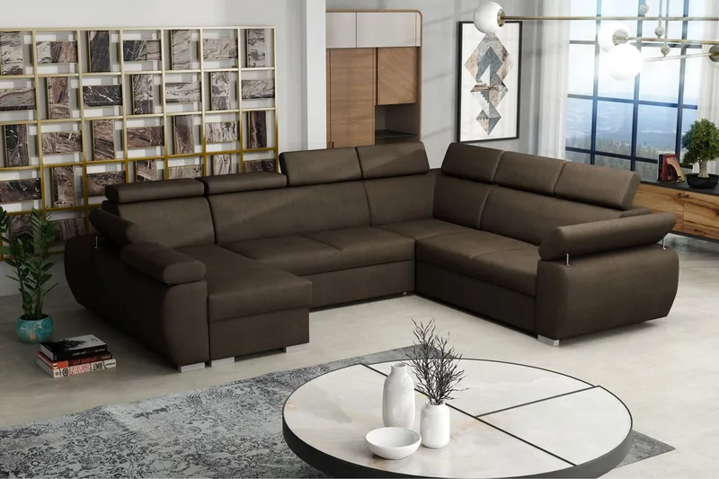 Boston Hjørnesofa Venstre - Brun - Møbler - Sofaer - Sovesofaer