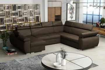 Boston Hjørnesofa Venstre - Brun - Møbler - Sofaer - Sovesofaer
