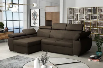 Boston Hjørnesofa Venstre - Brun - Møbler - Sofaer - Sovesofaer