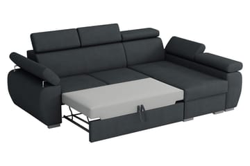 Boston Hjørnesofa Venstre - Svart - Møbler - Sofaer - Sovesofaer