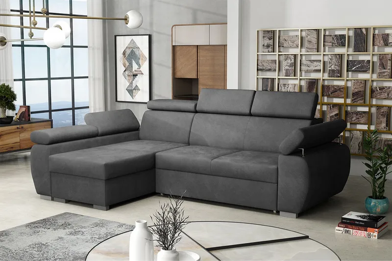 Boston Hjørnesofa Venstre - Svart - Møbler - Sofaer - Sovesofaer