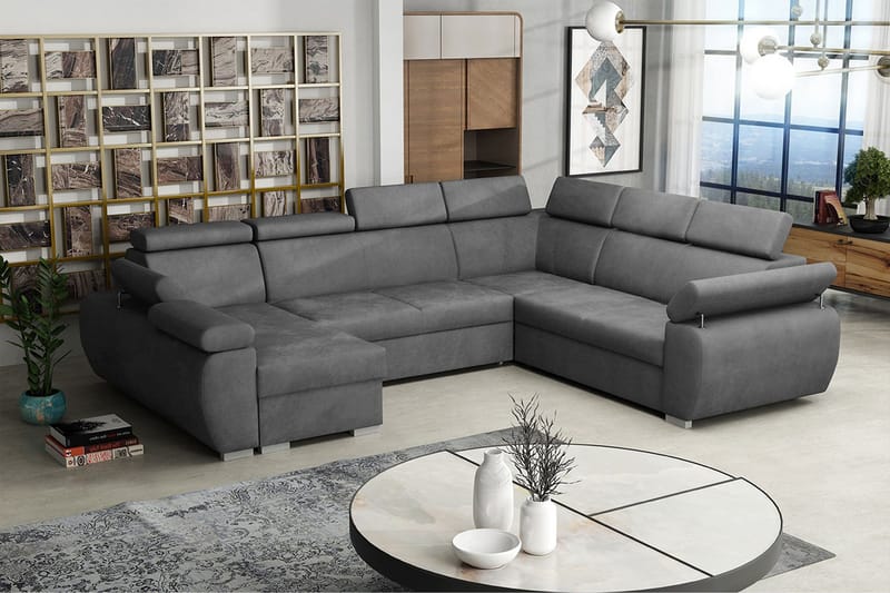 Boston Hjørnesofa Venstre - Svart - Møbler - Sofaer - Sovesofaer