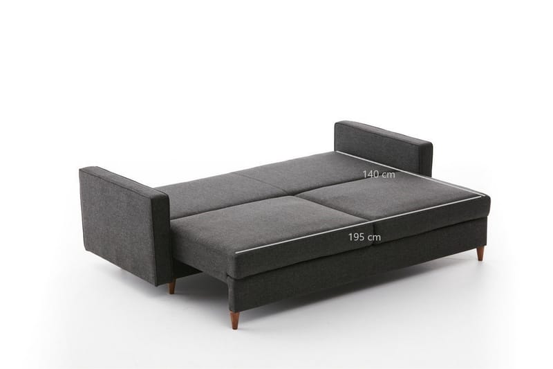 Braneles Sovesofa 3-seter - Antrasitt - Møbler - Sofaer - Sovesofaer