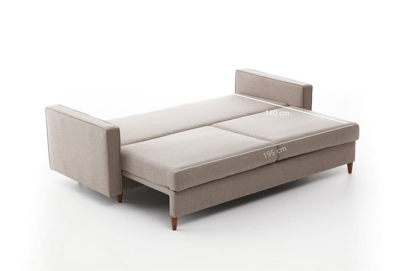 Braneles Sovesofa 3-seter - Beige - Møbler - Sofaer - Sovesofaer