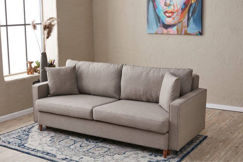 Braneles Sovesofa 3-seter - Beige - Møbler - Sofaer - Sovesofaer