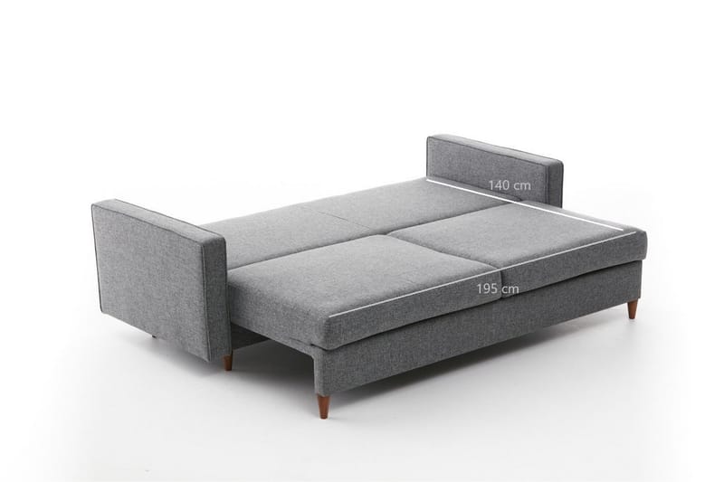 Braneles Sovesofa 3-seter - Grå - Møbler - Sofaer - Sovesofaer