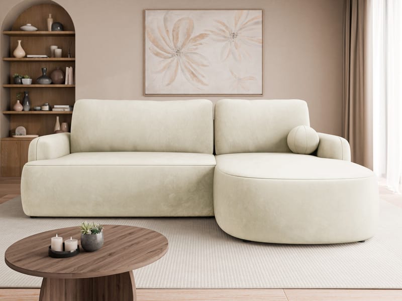 Branrel 3-seters sofa med divan - beige - Møbler - Sofaer - Sovesofaer