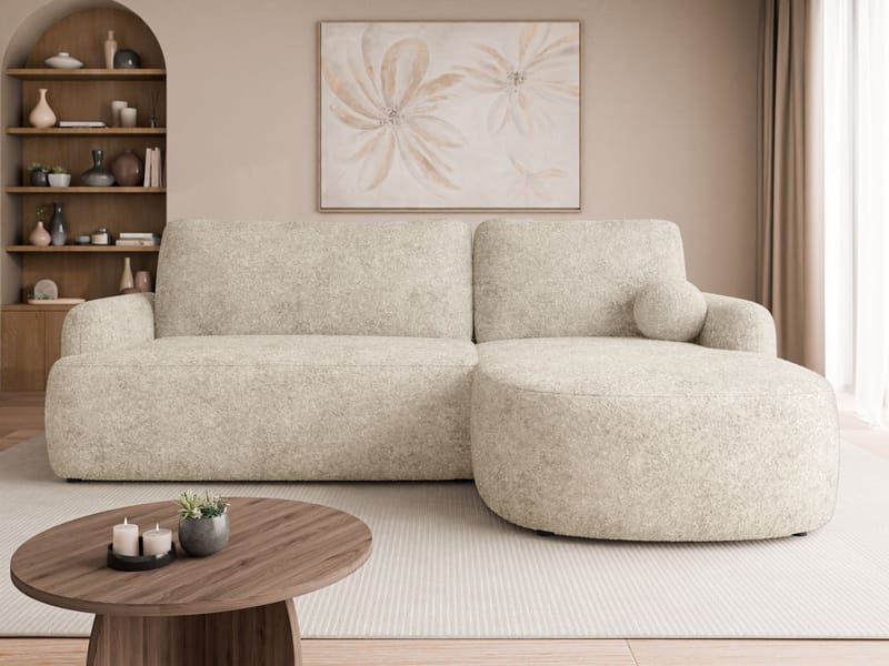 Branrel 3-seters sofa med divan - beige - Møbler - Sofaer - Sovesofaer