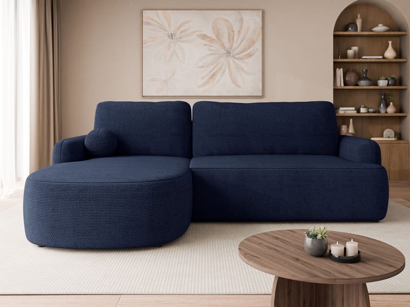 Branrel 3-seters sofa med divan - blå - Møbler - Sofaer - Sovesofaer