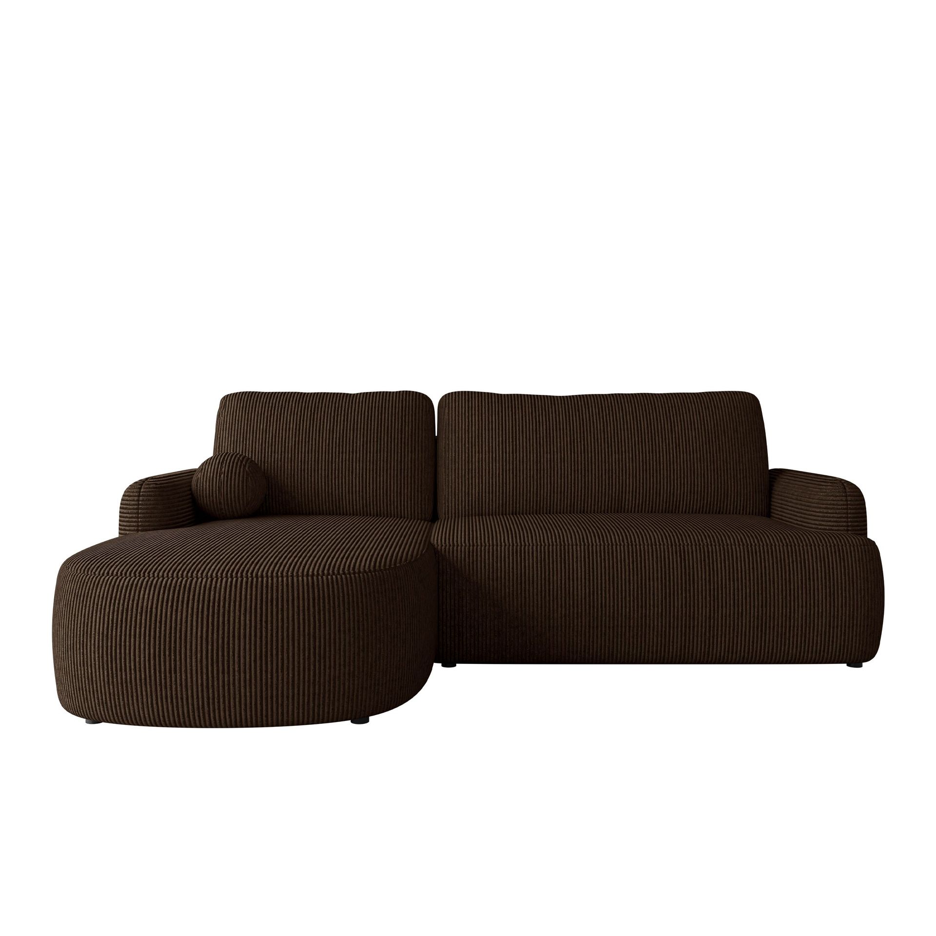 Branrel 3-seters sofa med divan - brun