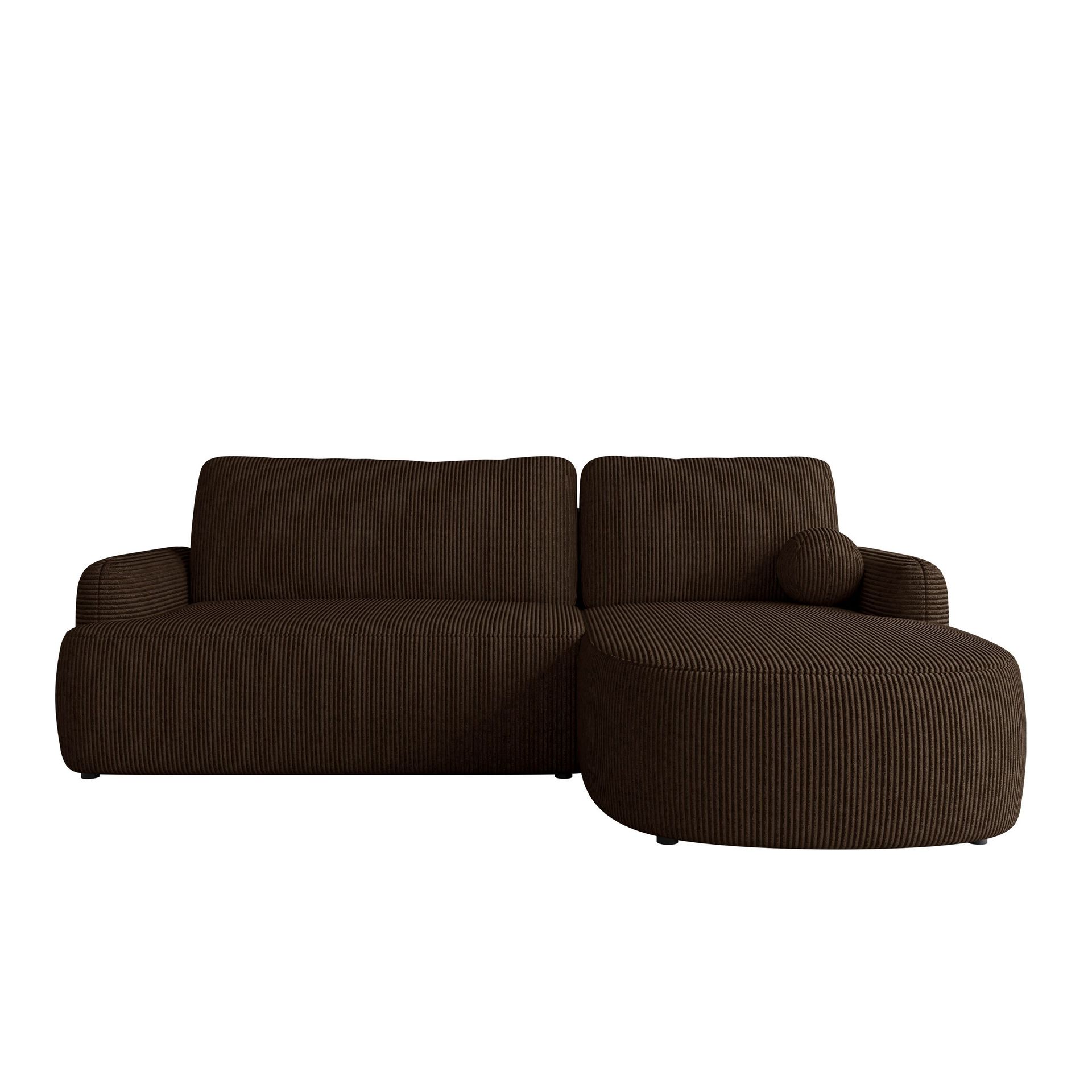 Branrel 3-seters sofa med divan - brun