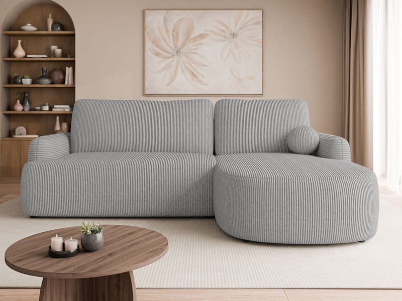 Branrel 3-seters sofa med divan - grå - Møbler - Sofaer - Sovesofaer