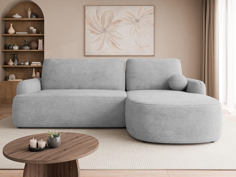 Branrel 3-seters sofa med divan - Grå - Møbler - Sofaer - Sovesofaer