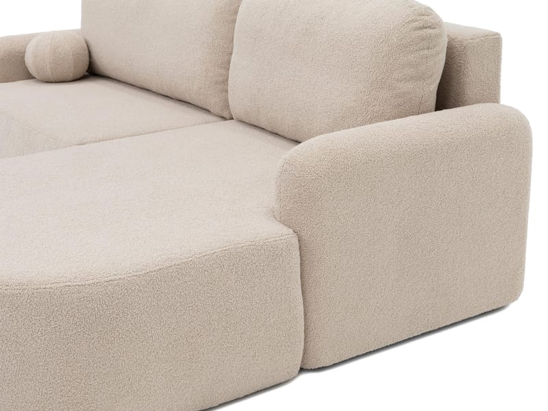Branrel 3-seters sofa med divan - grå - Møbler - Sofaer - Sovesofaer