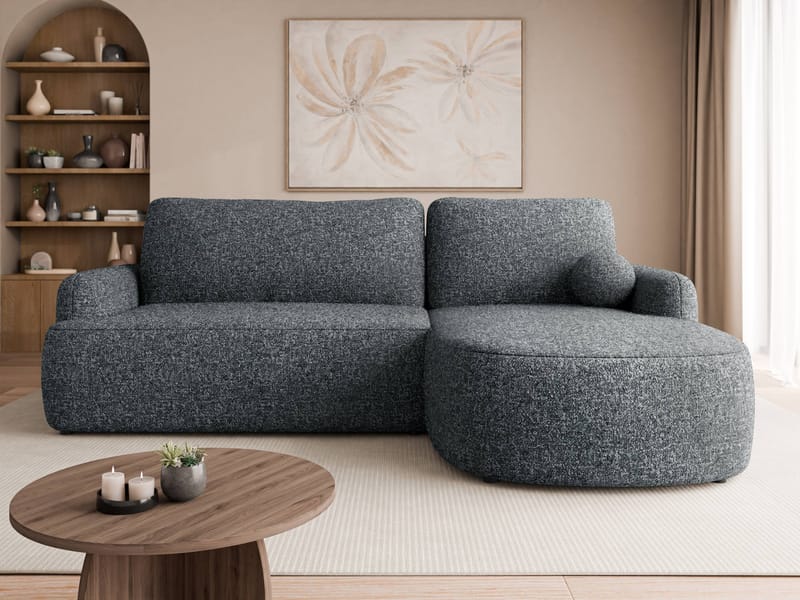 Branrel 3-seters sofa med divan - grå - Møbler - Sofaer - Sovesofaer