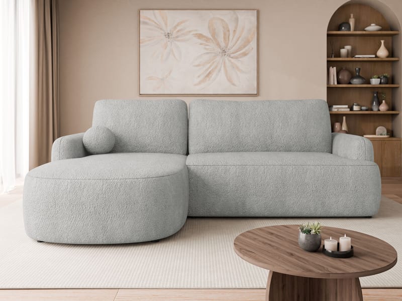 Branrel 3-seters sofa med divan - grå - Møbler - Sofaer - Sovesofaer