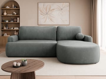 Branrel 3-seters sofa med divan - grå - Møbler - Sofaer - Sovesofaer