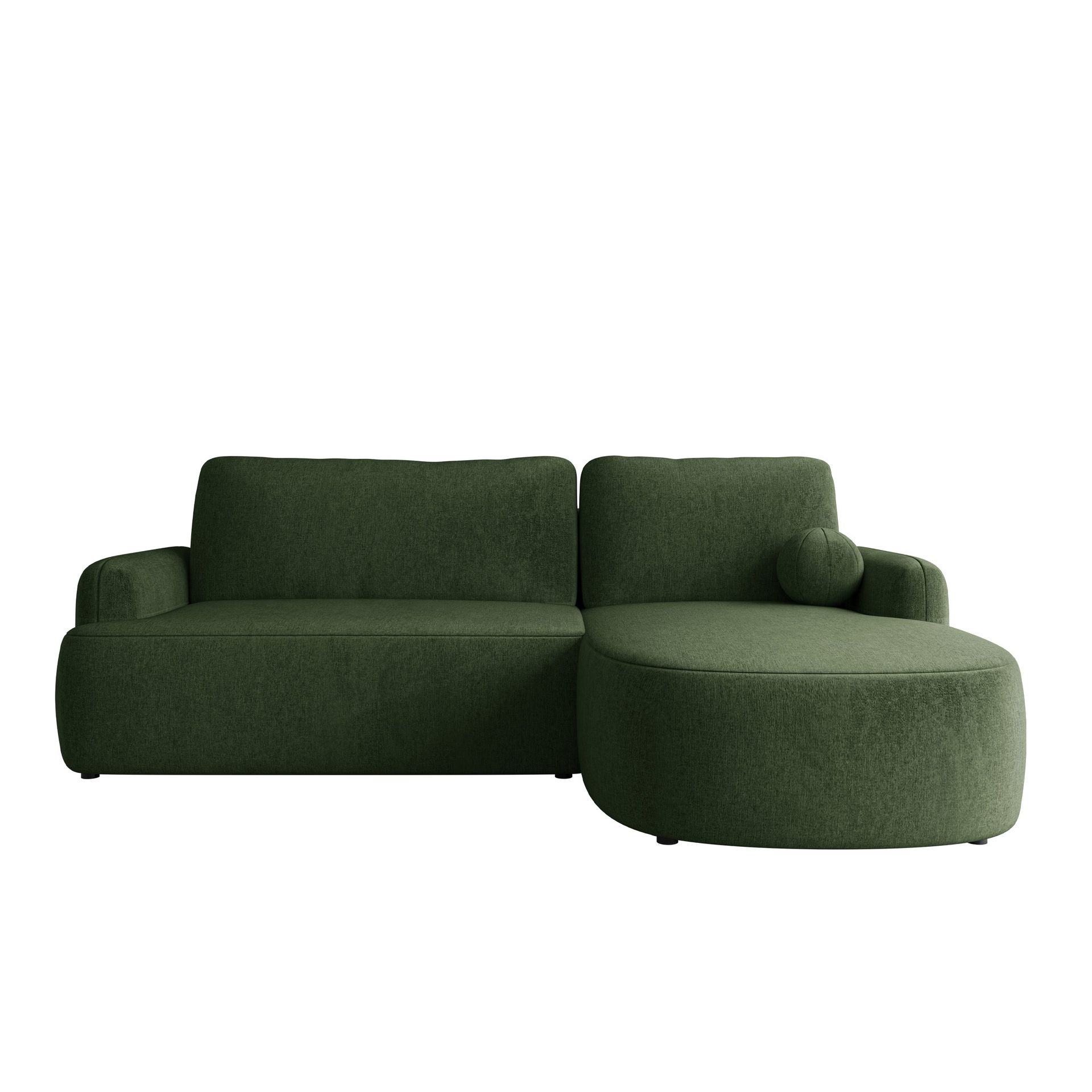 Branrel 3-seters sofa med divan - grønn