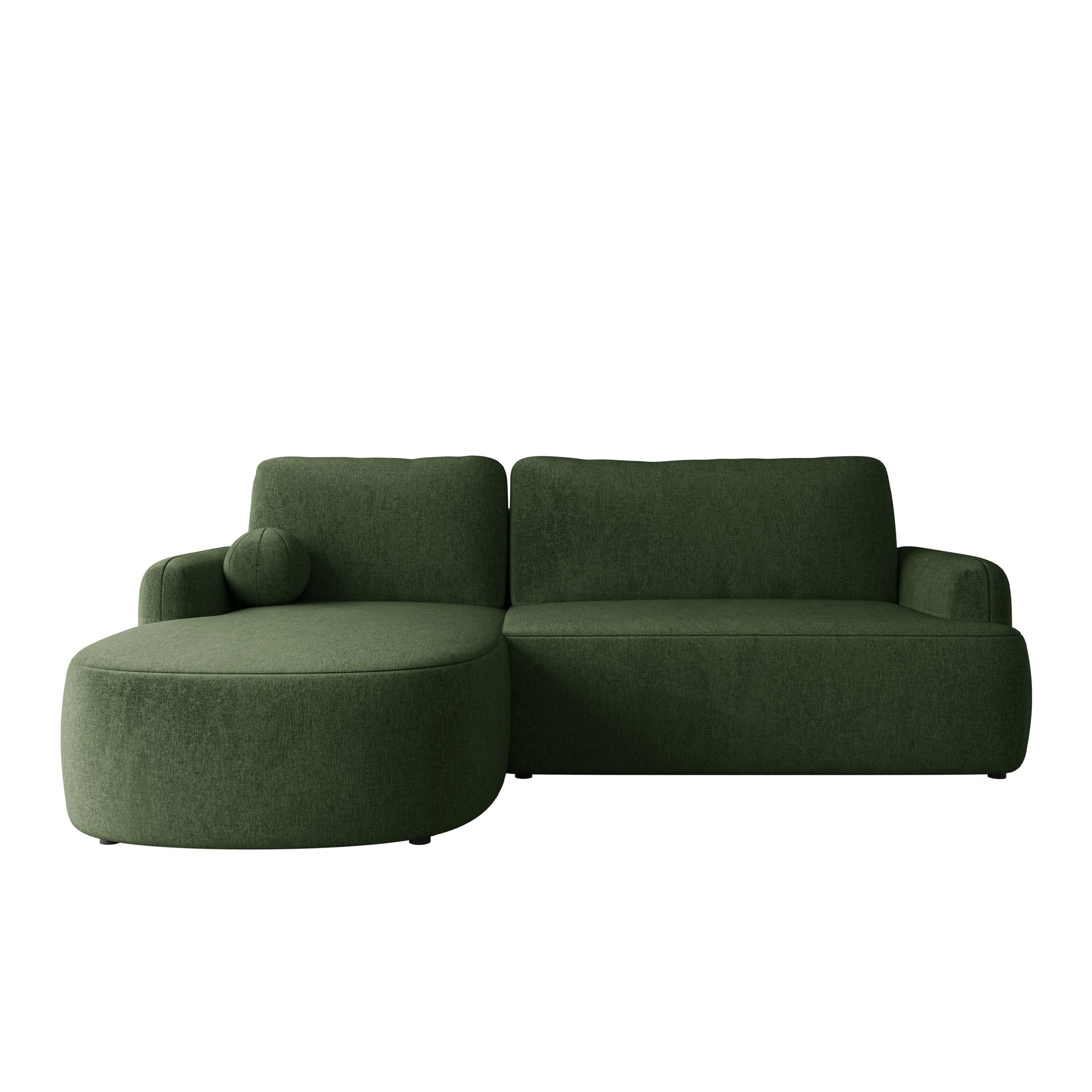 Branrel 3-seters sofa med divan - grønn