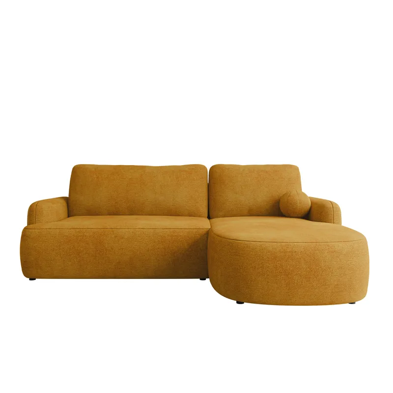 Branrel 3-seters sofa med divan - gul - Møbler - Sofaer - Sovesofaer