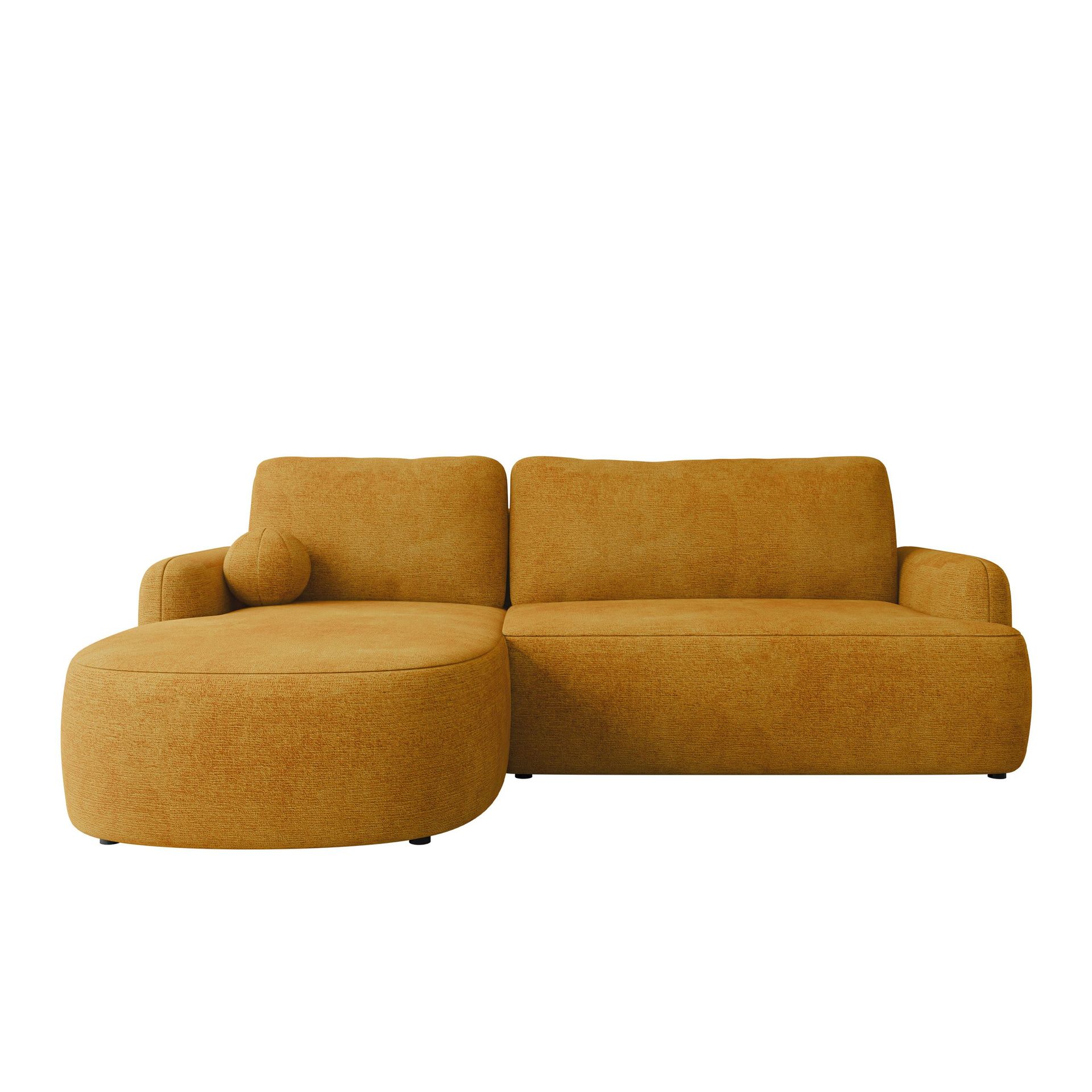 Branrel 3-seters sofa med divan - gul
