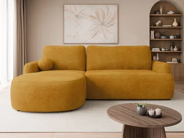 Branrel 3-seters sofa med divan - gul - Møbler - Sofaer - Sovesofaer