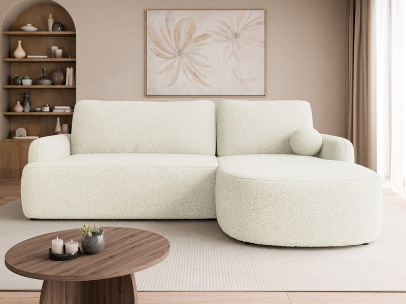 Branrel 3-seters sofa med divan - hvit - Møbler - Sofaer - Sovesofaer