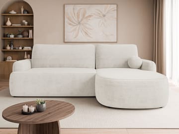 Branrel 3-seters sofa med divan - hvit - Møbler - Sofaer - Sovesofaer