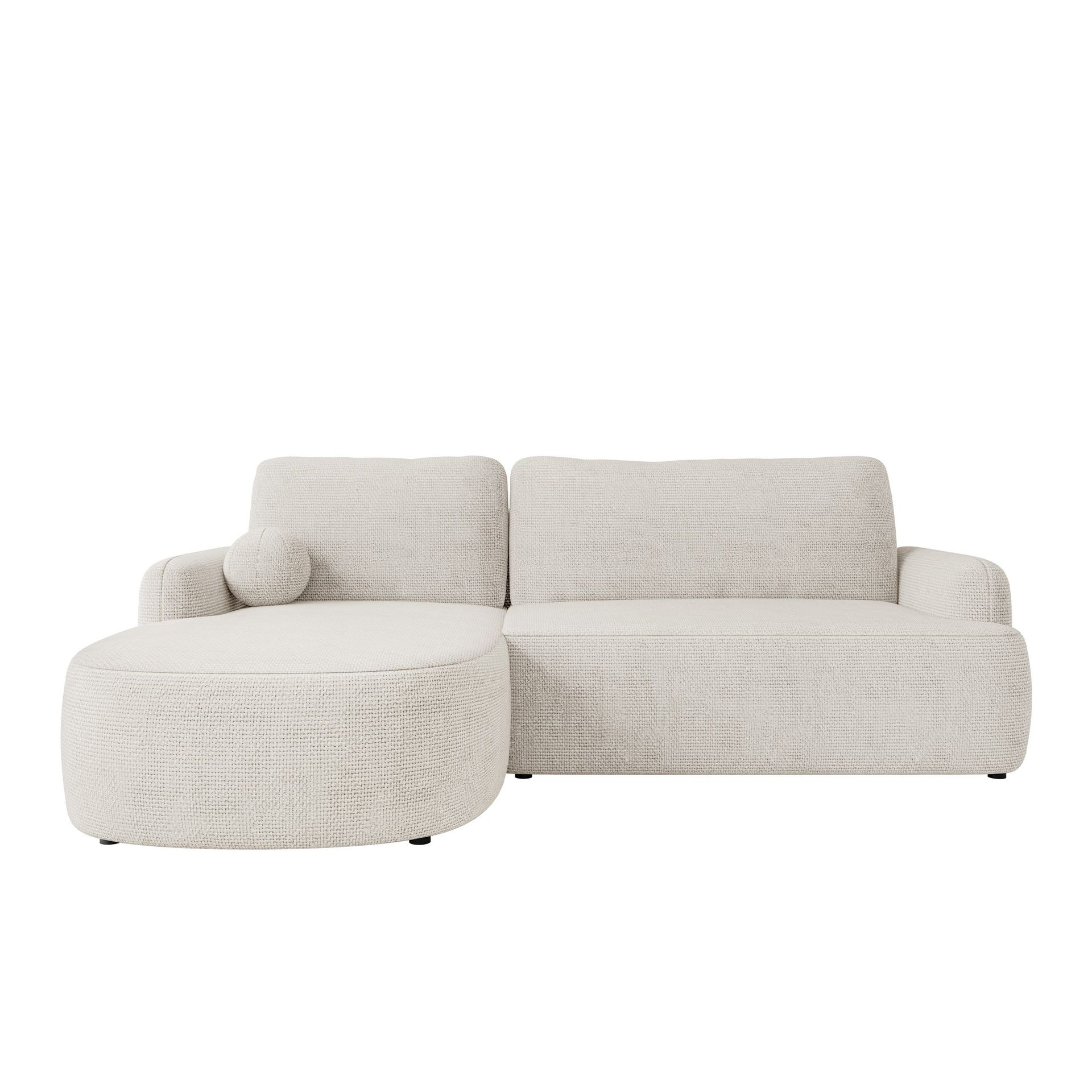 Branrel 3-seters sofa med divan - hvit