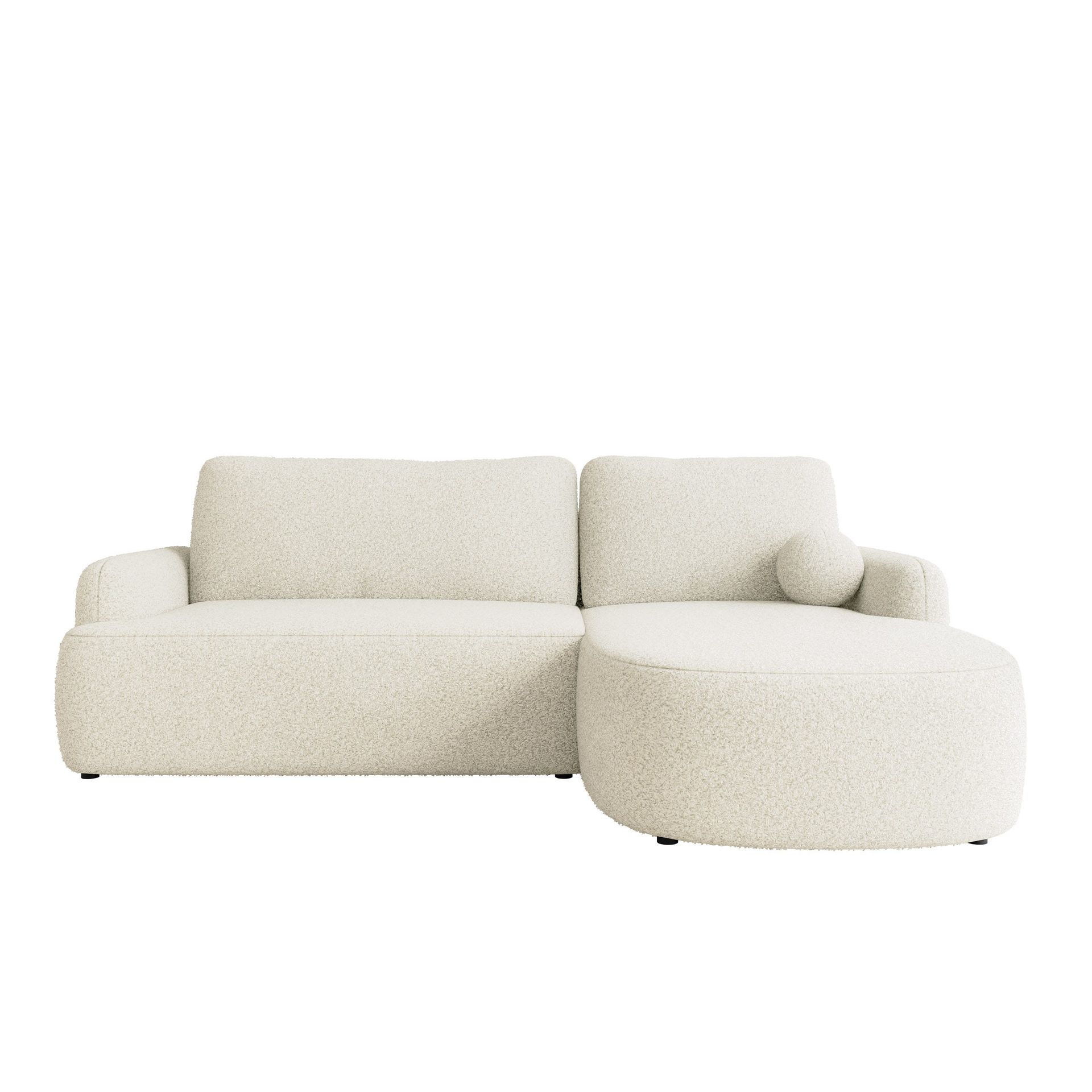 Branrel 3-seters sofa med divan - hvit