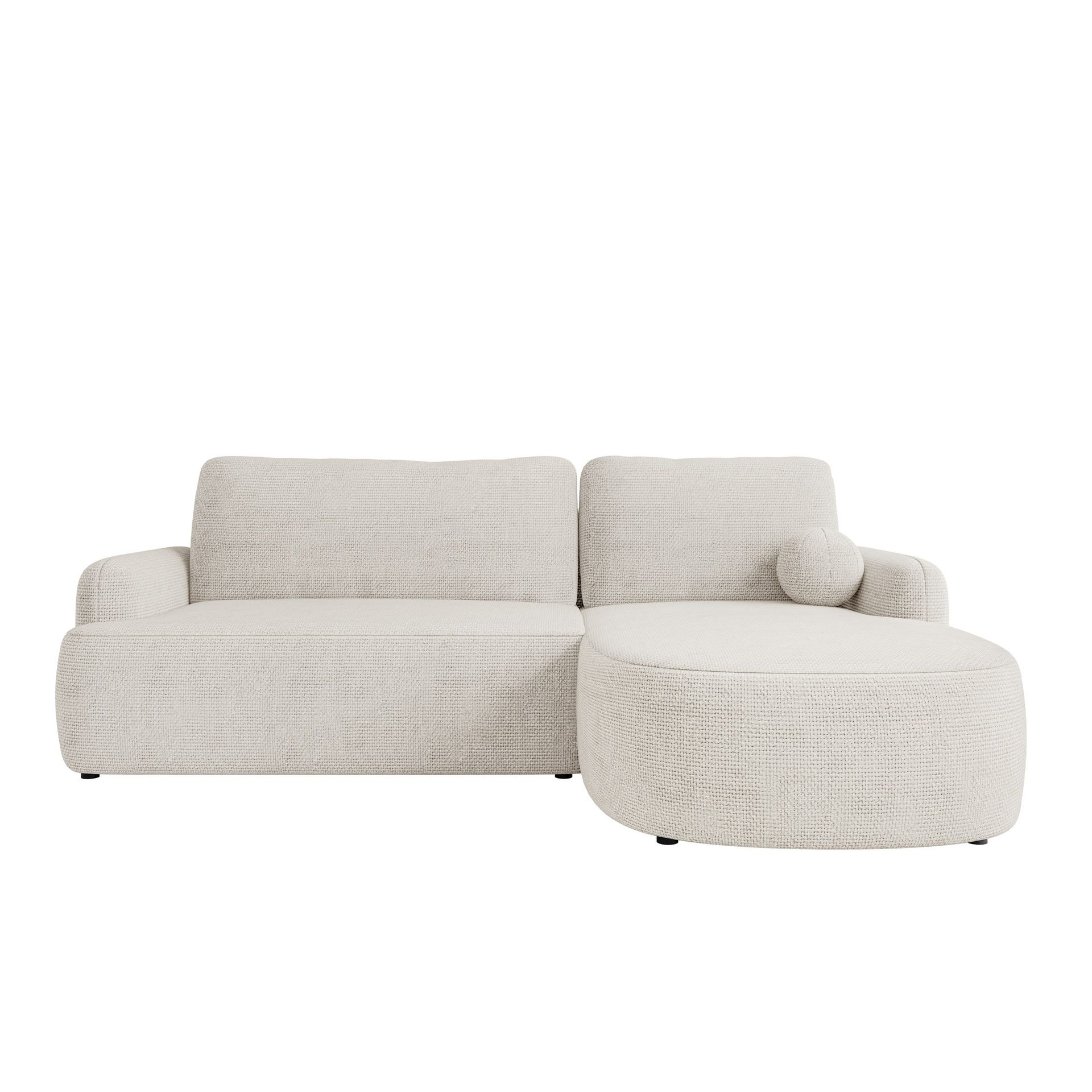 Branrel 3-seters sofa med divan - hvit