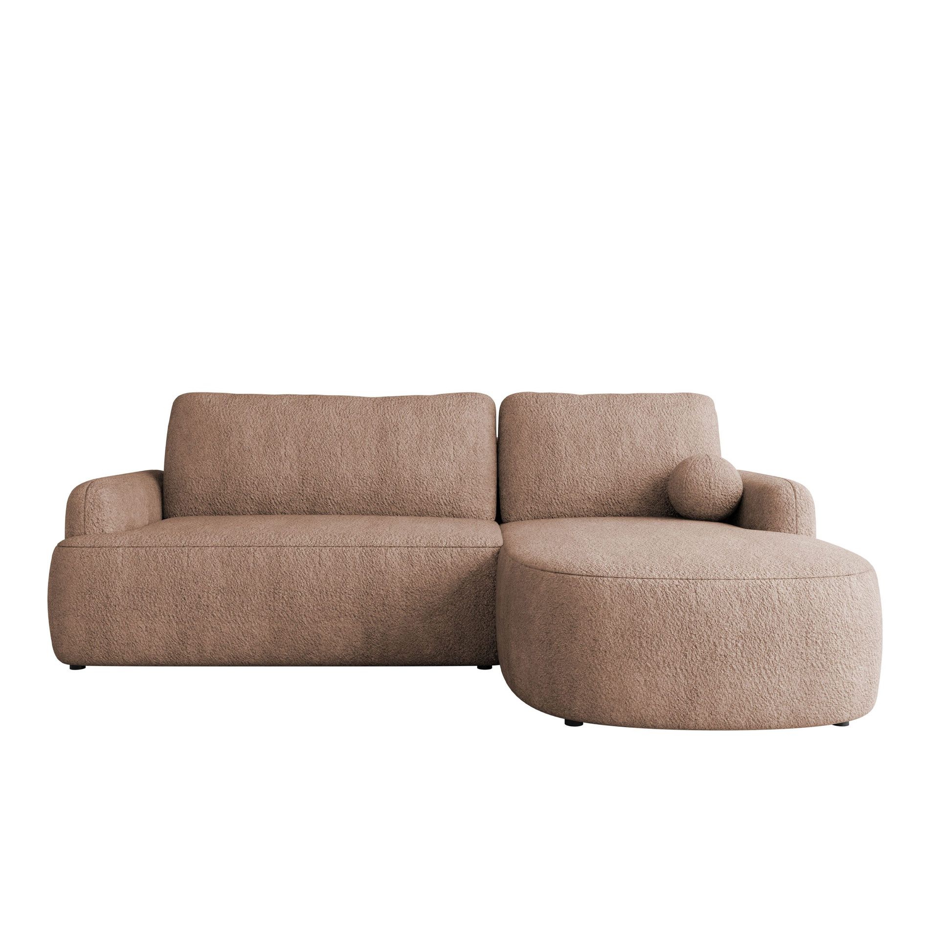 Branrel 3-seters sofa med divan - rosa