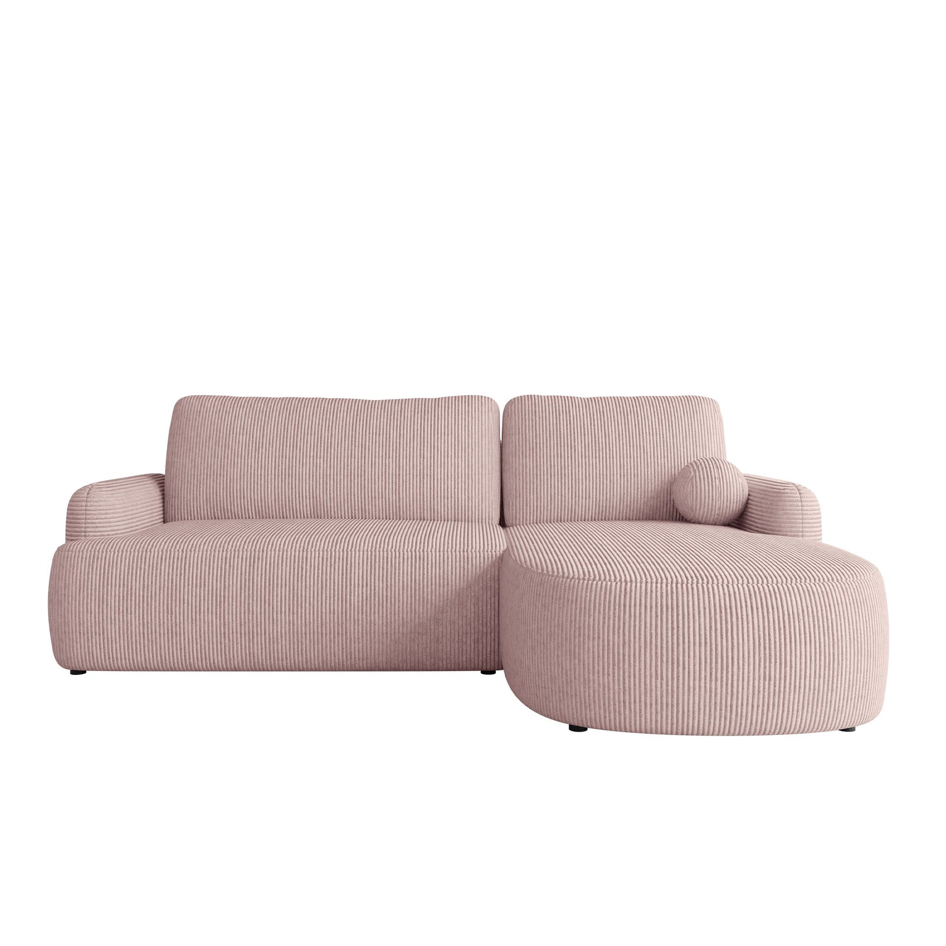Branrel 3-seters sofa med divan - rosa