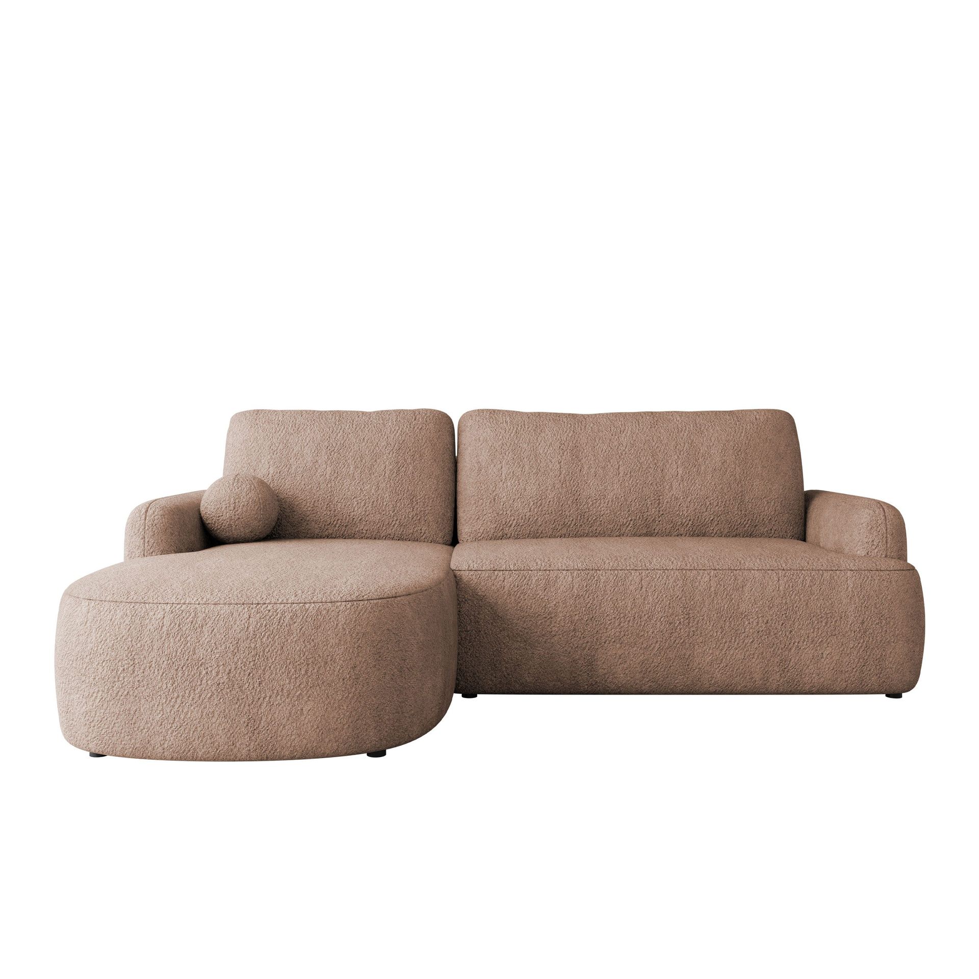 Branrel 3-seters sofa med divan - rosa