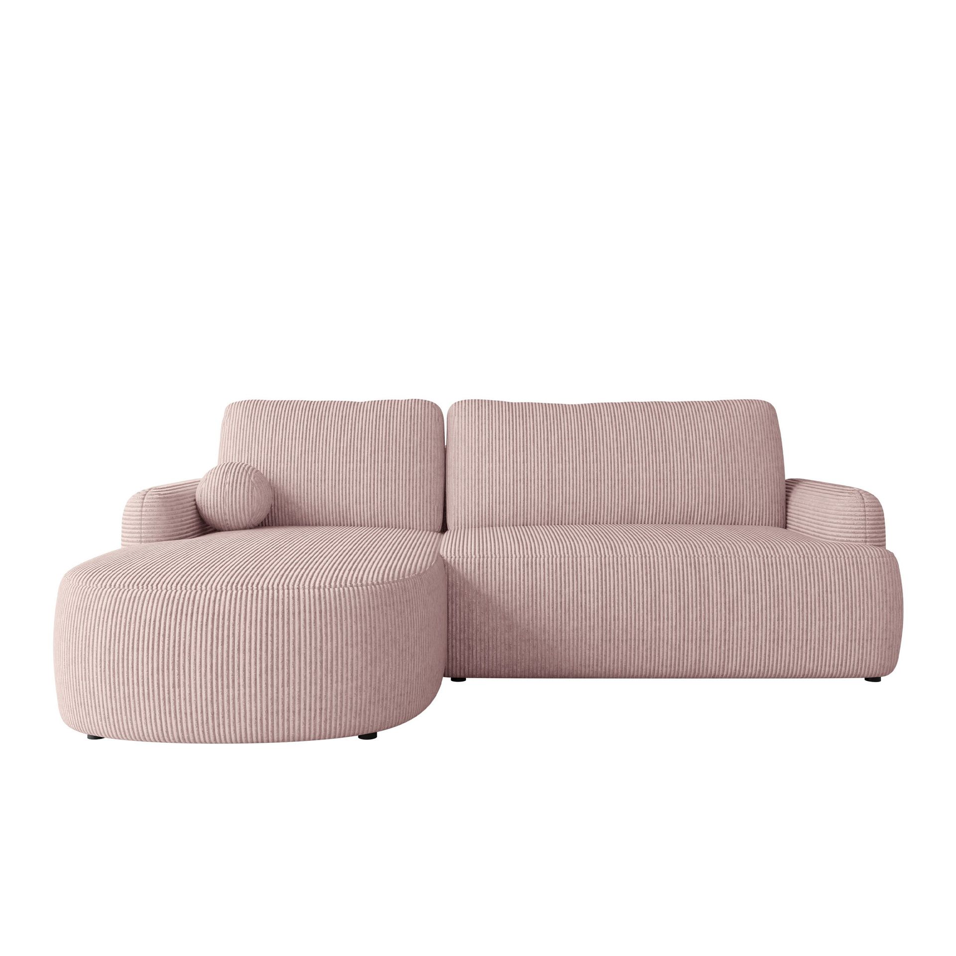 Branrel 3-seters sofa med divan - rosa
