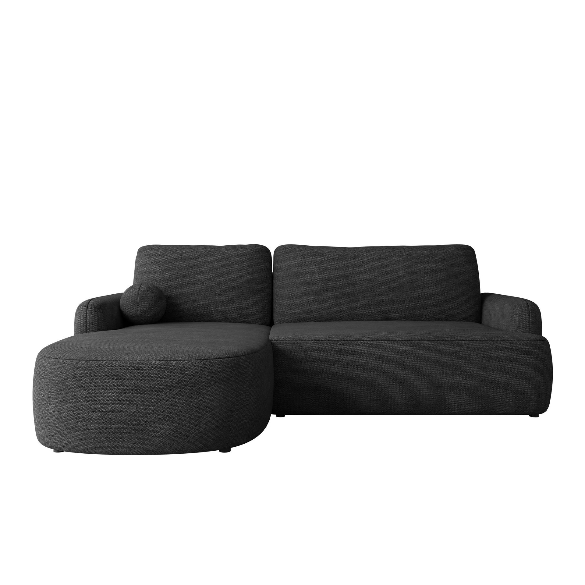 Branrel 3-seters sofa med divan - Svart