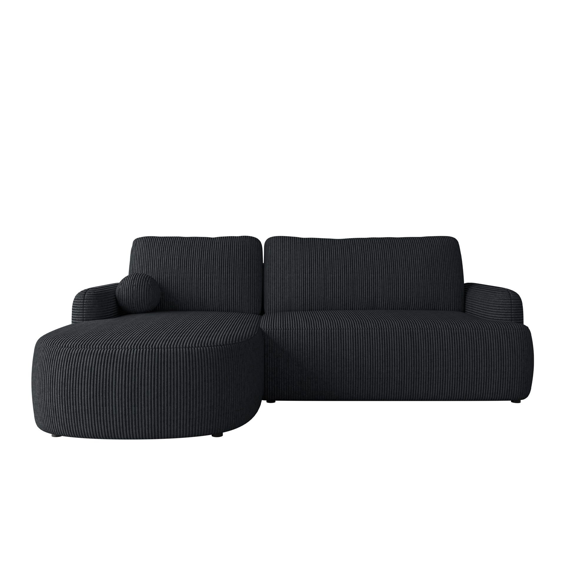 Branrel 3-seters sofa med divan - svart