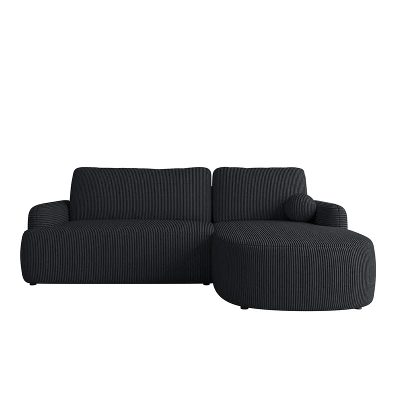 Branrel 3-seters sofa med divan - svart - Møbler - Sofaer - Sovesofaer