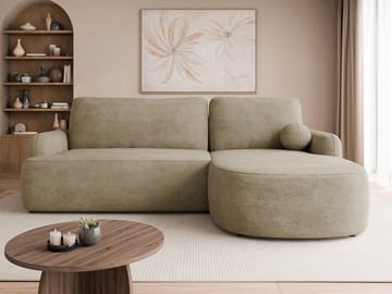 Branrel 4-seters Sovesofa med Divan Høyre - Beige - Møbler - Sofaer - Sovesofaer