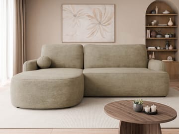 Branrel 4-seters Sovesofa med Divan Venstre - Beige - Møbler - Sofaer - Sovesofaer